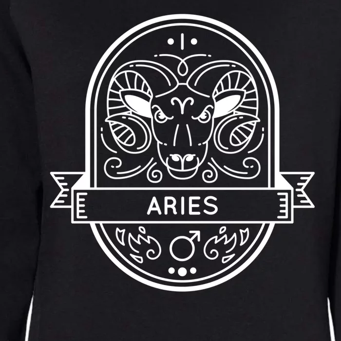 Aries Zodiac Symbol Design Womens California Wash Sweatshirt