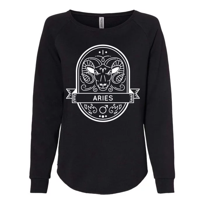 Aries Zodiac Symbol Design Womens California Wash Sweatshirt