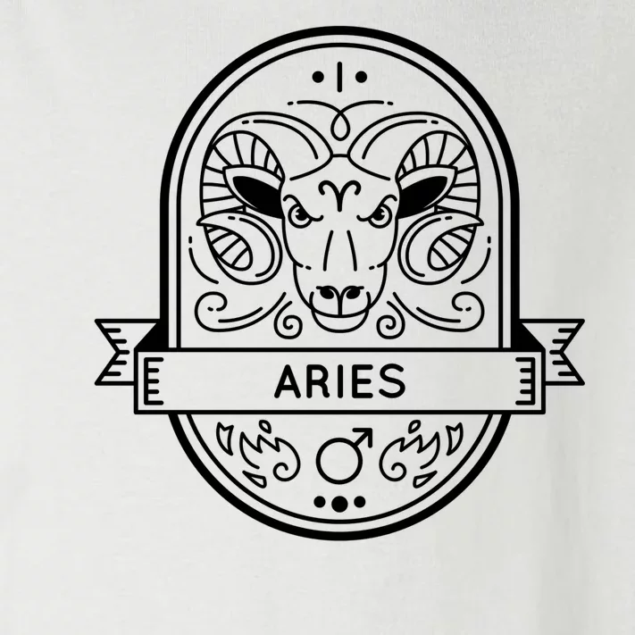 Aries Zodiac Symbol Design Toddler Long Sleeve Shirt