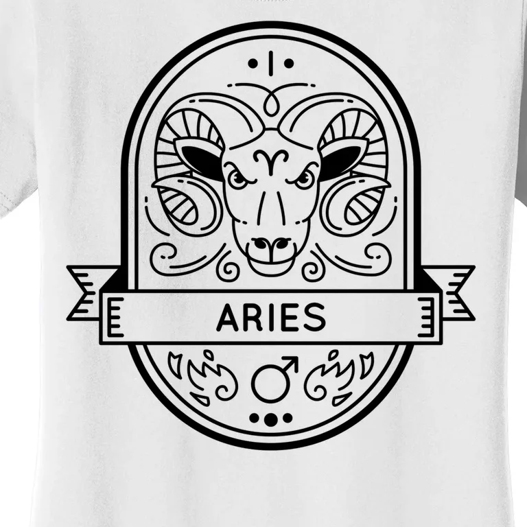 Aries Zodiac Symbol Design Women's T-Shirt