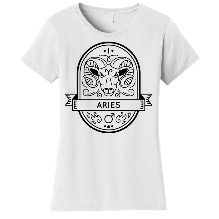 Aries Zodiac Symbol Design Women's T-Shirt