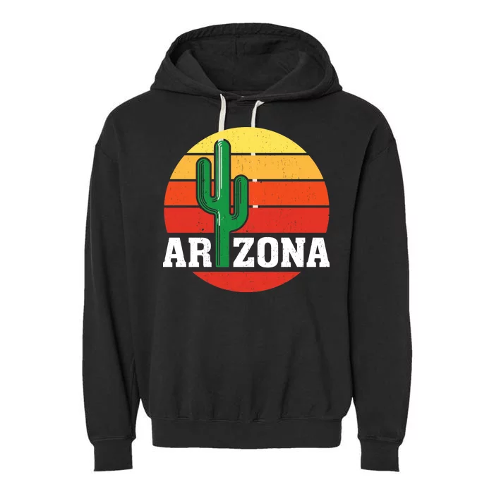 Arizona Cactus Sunset Garment-Dyed Fleece Hoodie