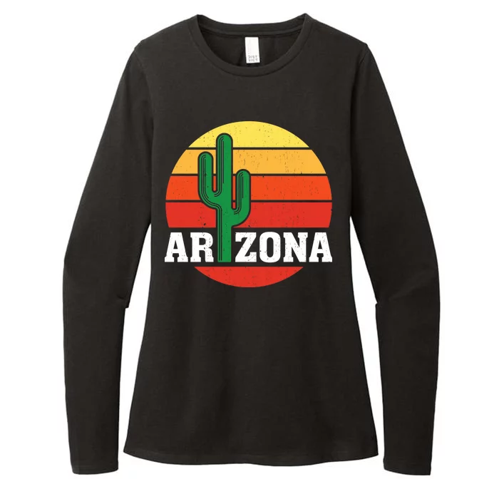 Arizona Cactus Sunset Womens CVC Long Sleeve Shirt