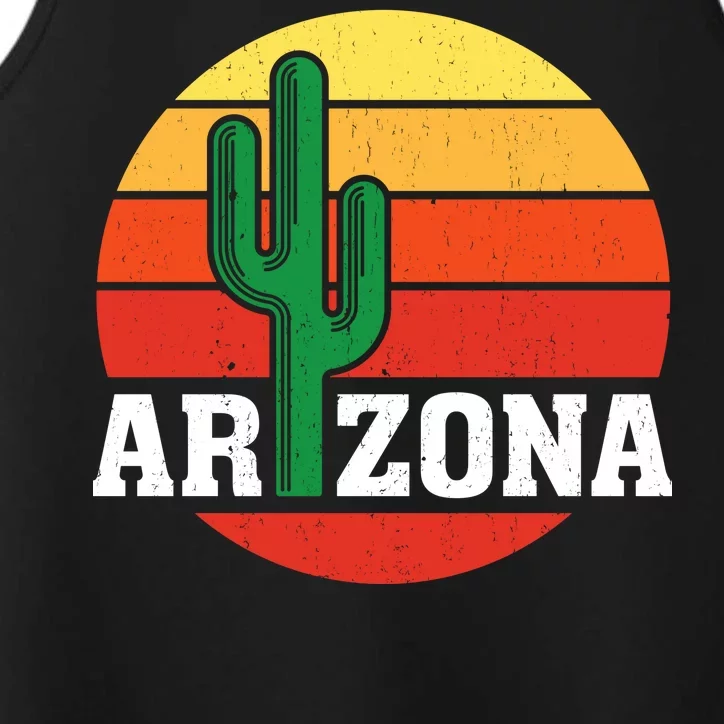 Arizona Cactus Sunset Performance Tank