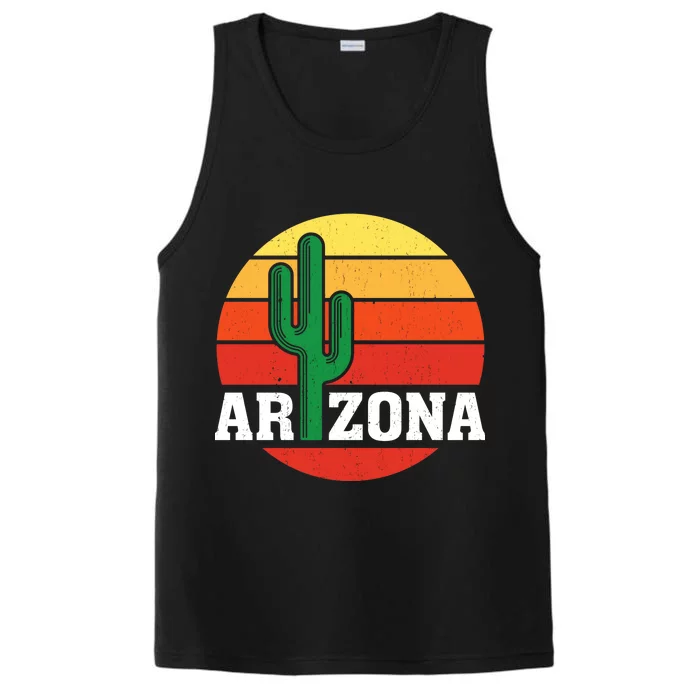 Arizona Cactus Sunset Performance Tank