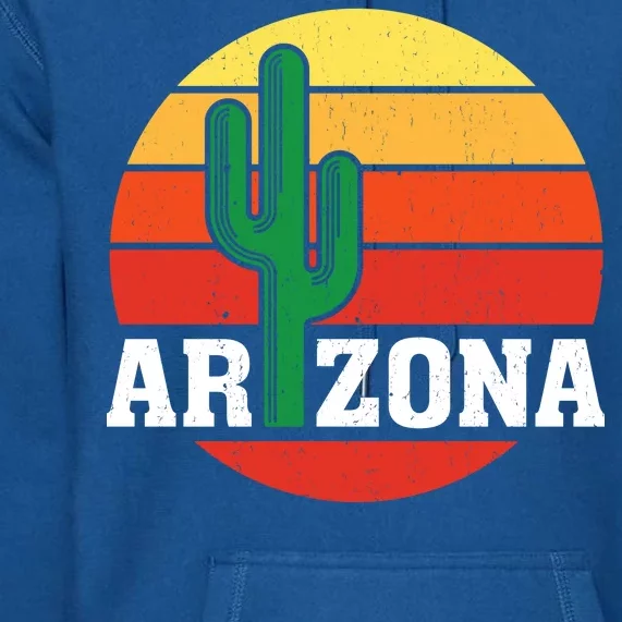 Arizona Cactus Sunset Premium Hoodie