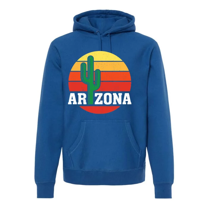 Arizona Cactus Sunset Premium Hoodie