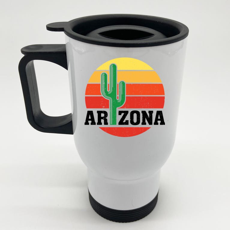 Arizona Cactus Sunset Stainless Steel Travel Mug