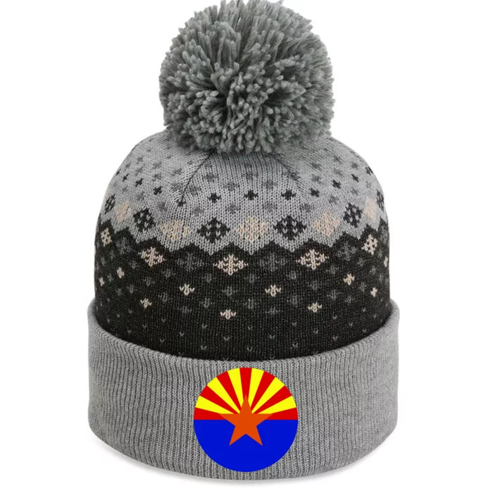 Arizona Circle Flag The Baniff Cuffed Pom Beanie