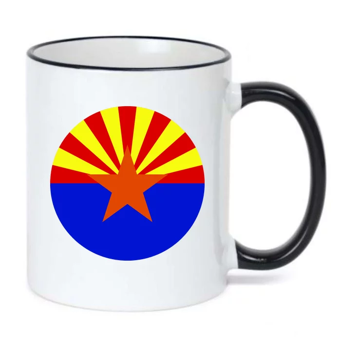 Arizona Circle Flag Black Color Changing Mug