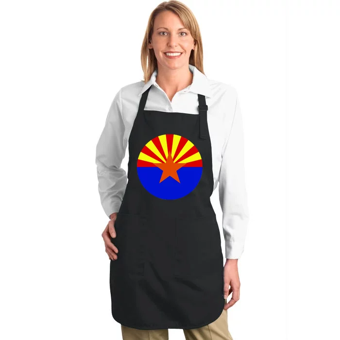 Arizona Circle Flag Full-Length Apron With Pocket