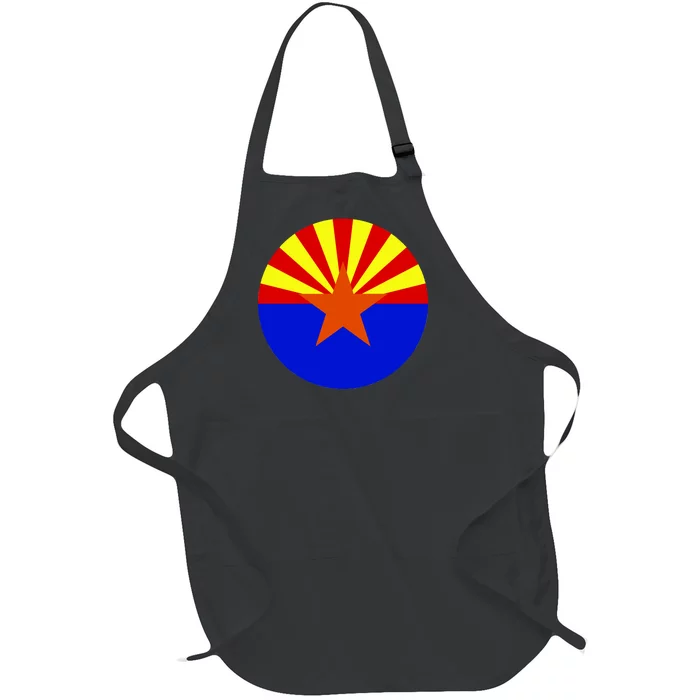 Arizona Circle Flag Full-Length Apron With Pocket