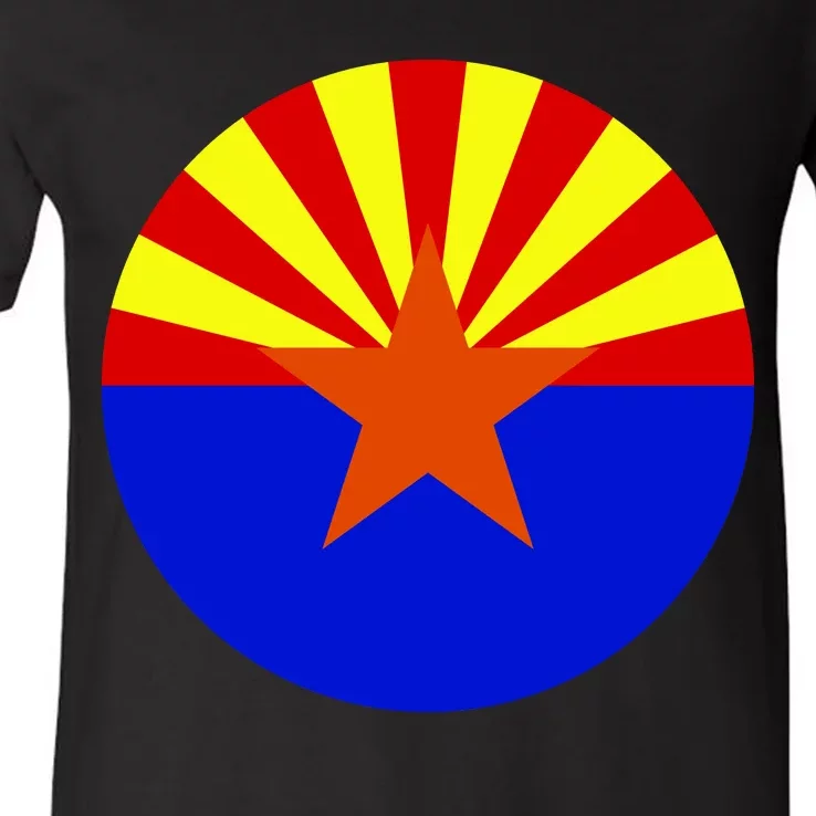 Arizona Circle Flag V-Neck T-Shirt