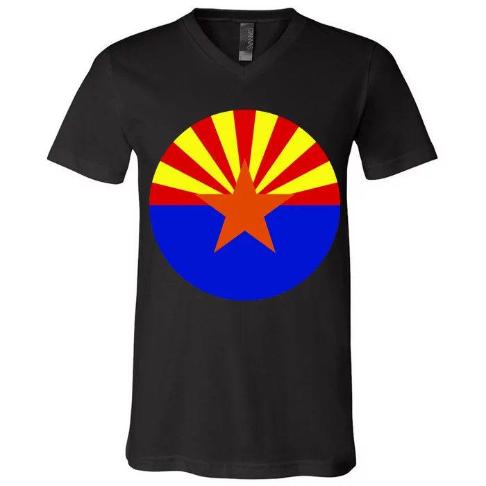 Arizona Circle Flag V-Neck T-Shirt