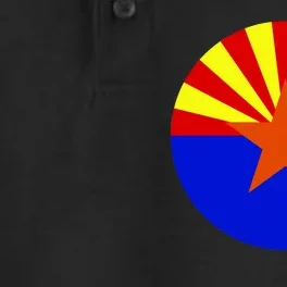 Arizona Circle Flag Dry Zone Grid Performance Polo