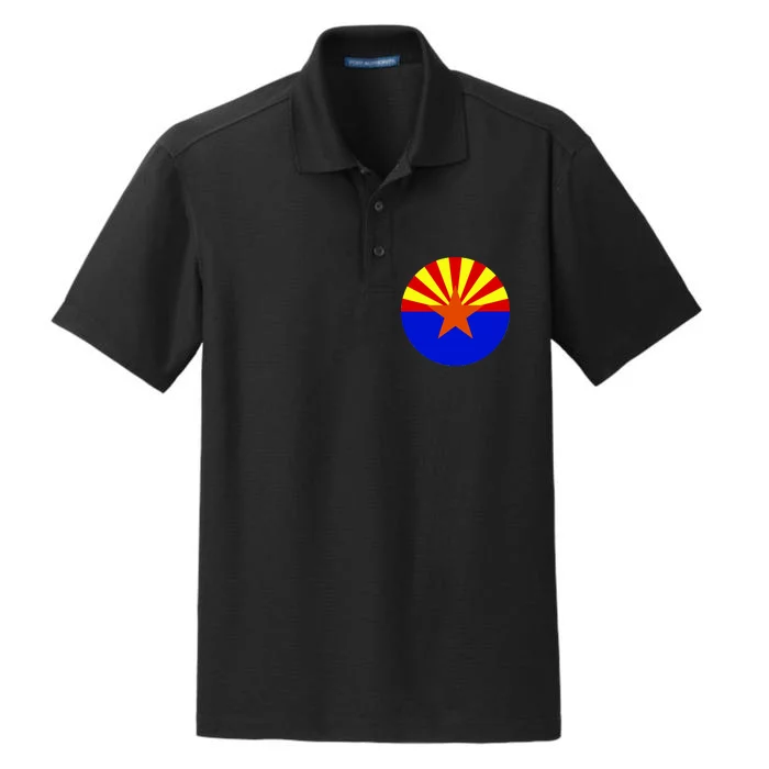 Arizona Circle Flag Dry Zone Grid Performance Polo