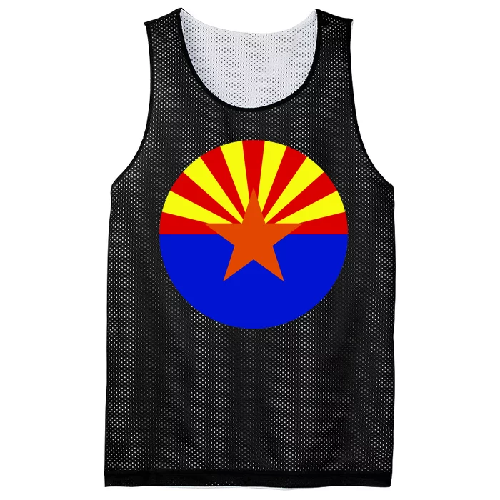 Arizona Circle Flag Mesh Reversible Basketball Jersey Tank