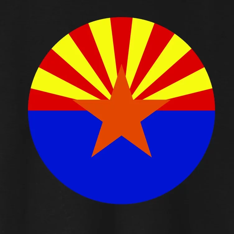 Arizona Circle Flag Women's Crop Top Tee