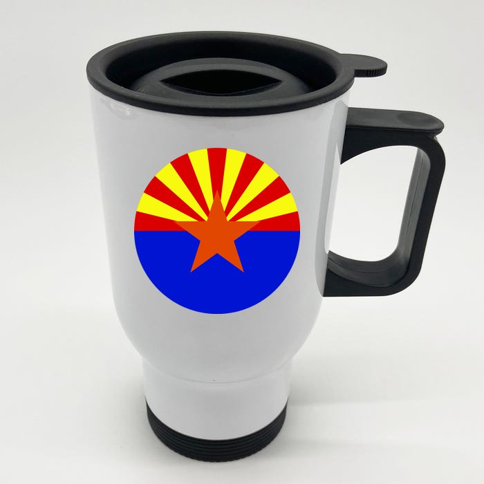 Arizona Circle Flag Front & Back Stainless Steel Travel Mug