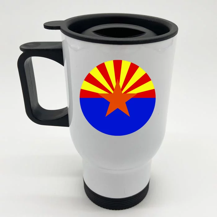 Arizona Circle Flag Front & Back Stainless Steel Travel Mug