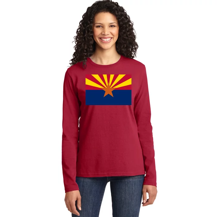 Arizona Flag Ladies Long Sleeve Shirt