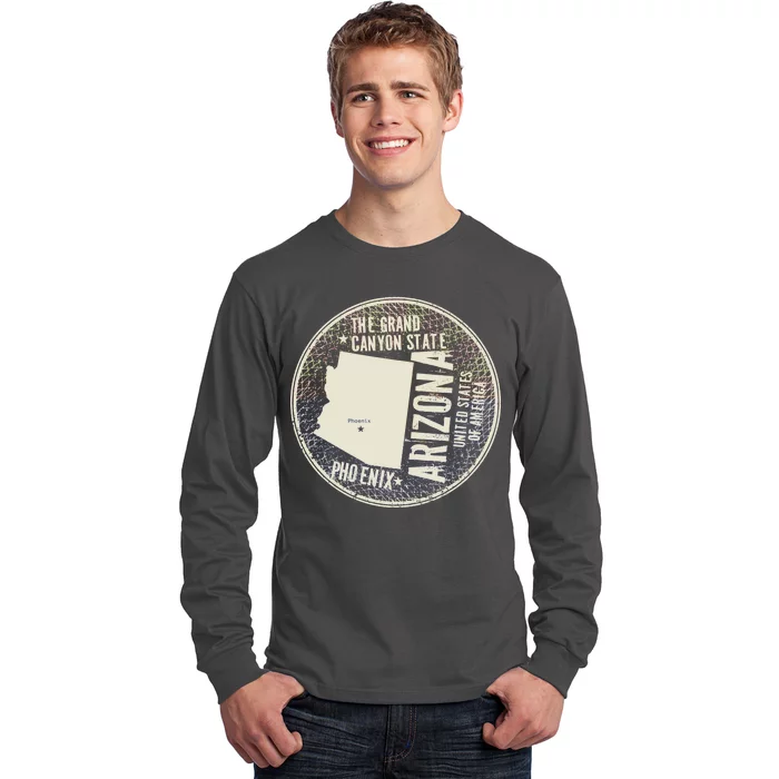 Arizona Grand Canyon State Retro Circle Long Sleeve Shirt