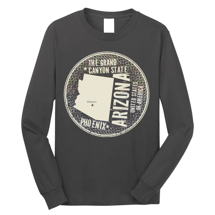 Arizona Grand Canyon State Retro Circle Long Sleeve Shirt