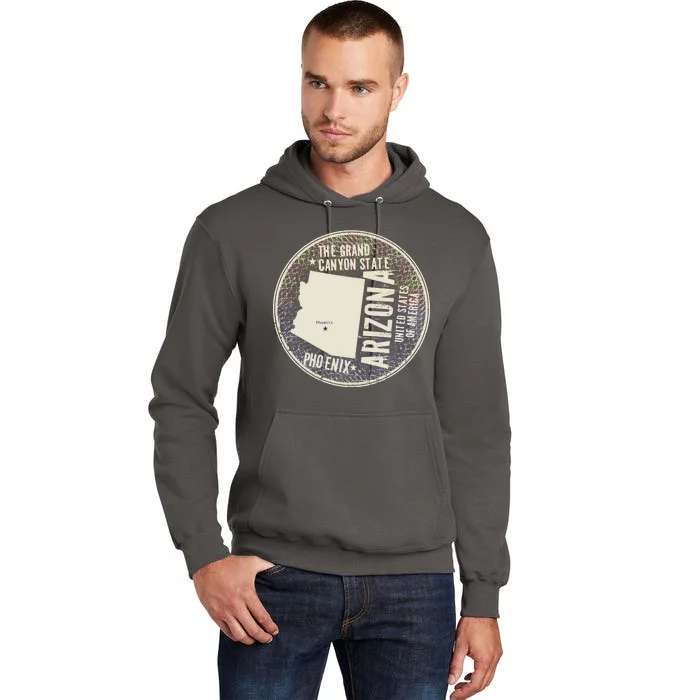 Arizona Grand Canyon State Retro Circle Tall Hoodie