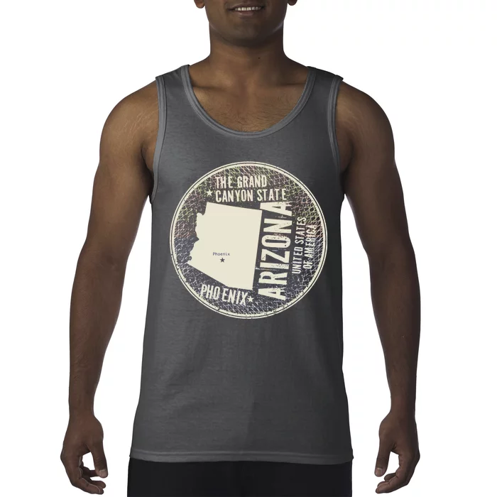 Arizona Grand Canyon State Retro Circle Tank Top