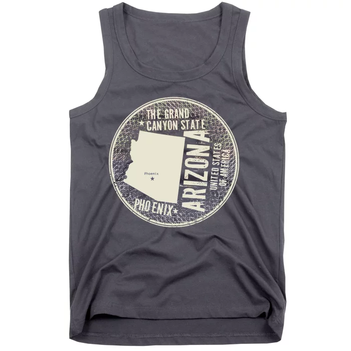 Arizona Grand Canyon State Retro Circle Tank Top