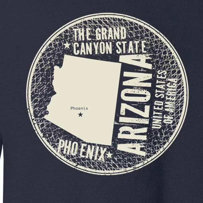 Arizona Grand Canyon State Retro Circle Toddler Sweatshirt