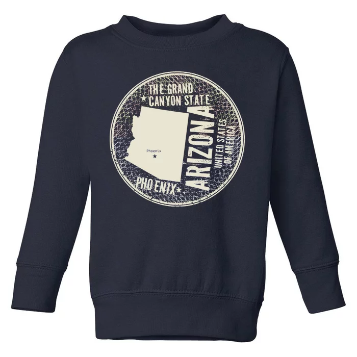 Arizona Grand Canyon State Retro Circle Toddler Sweatshirt