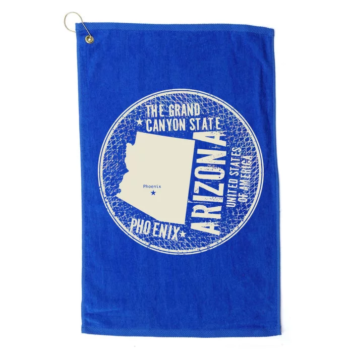 Arizona Grand Canyon State Retro Circle Platinum Collection Golf Towel