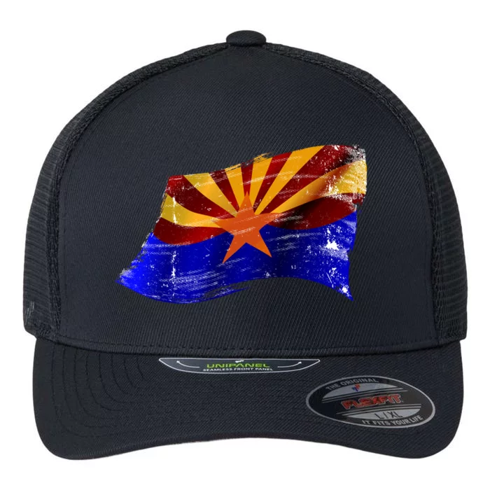 Arizona Grunge Flag Flexfit Unipanel Trucker Cap