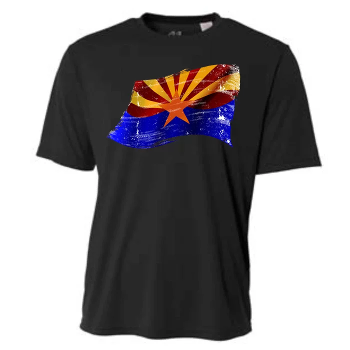 Arizona Grunge Flag Cooling Performance Crew T-Shirt