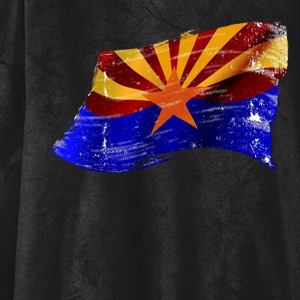 Arizona Grunge Flag Hooded Wearable Blanket