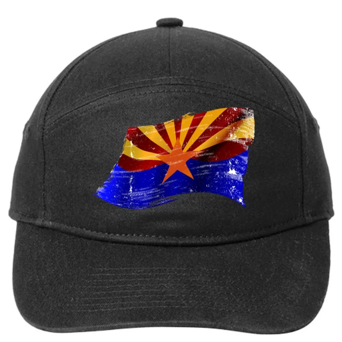 Arizona Grunge Flag 7-Panel Snapback Hat