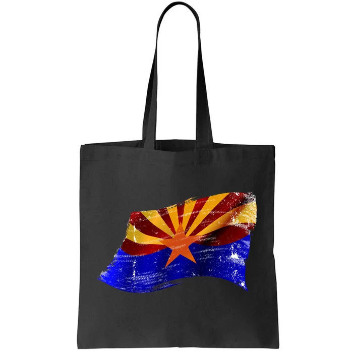 Arizona Grunge Flag Tote Bag