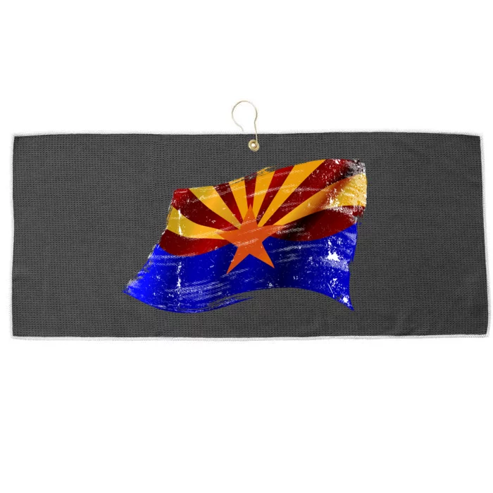 Arizona Grunge Flag Large Microfiber Waffle Golf Towel