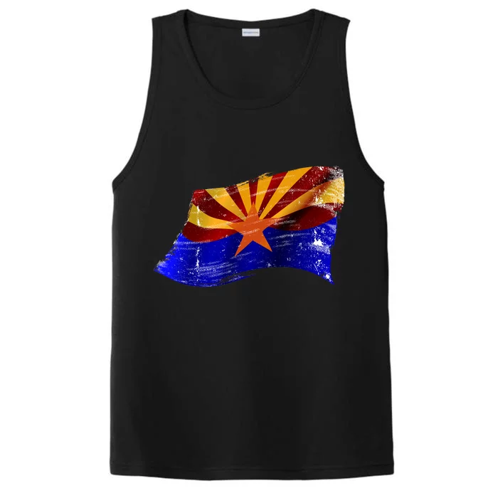 Arizona Grunge Flag Performance Tank