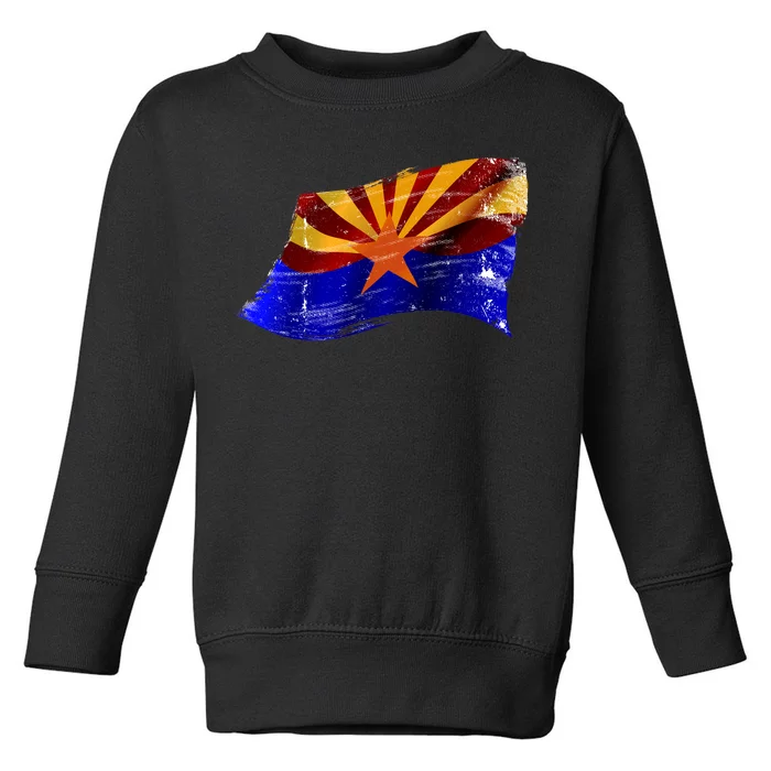 Arizona Grunge Flag Toddler Sweatshirt