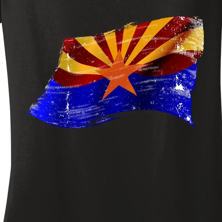 Arizona Grunge Flag Women's V-Neck T-Shirt