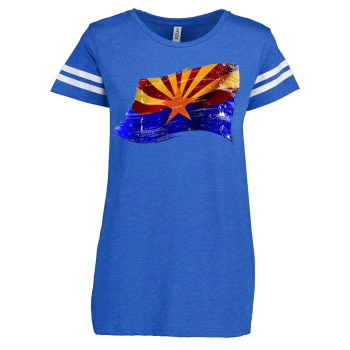 Arizona Grunge Flag Enza Ladies Jersey Football T-Shirt