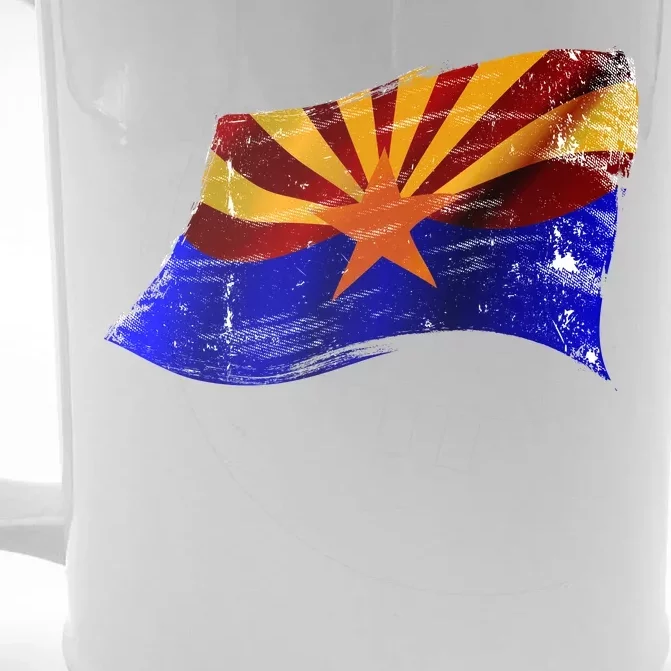 Arizona Grunge Flag Front & Back Beer Stein