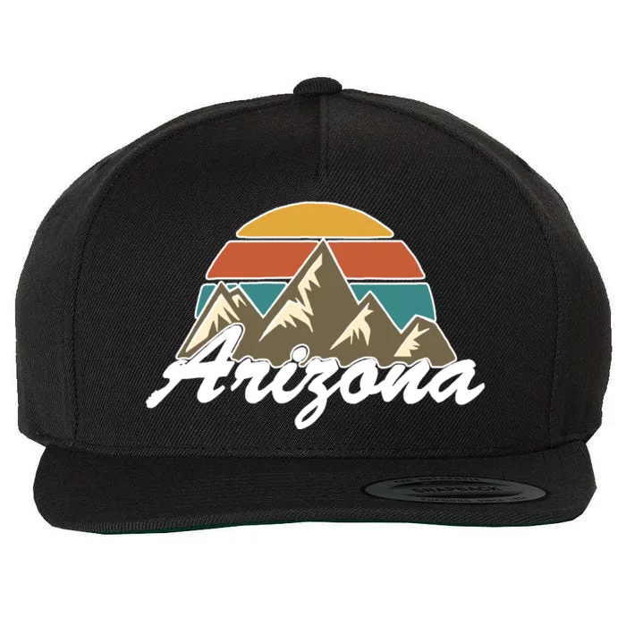 Arizona Retro AZ Mountain Wool Snapback Cap