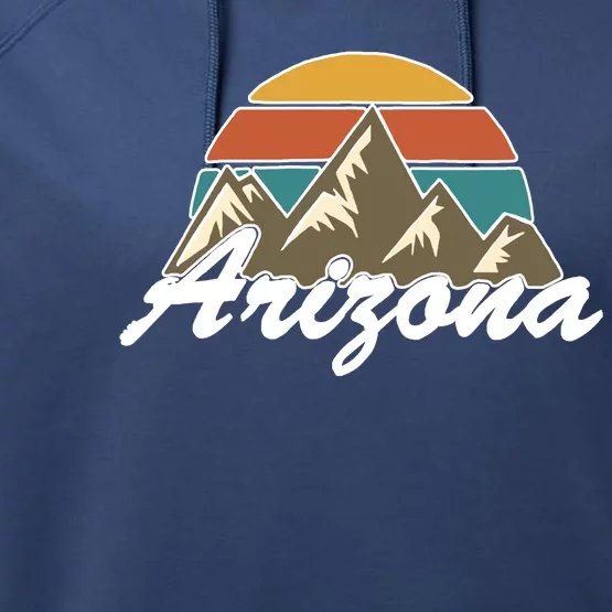 Arizona Retro AZ Mountain Performance Fleece Hoodie