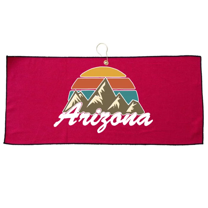 Arizona Retro AZ Mountain Large Microfiber Waffle Golf Towel