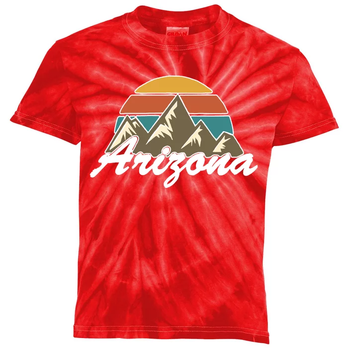 Arizona Retro AZ Mountain Kids Tie-Dye T-Shirt