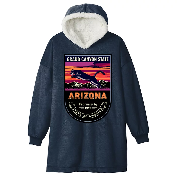 Arizona State Emblem Hooded Wearable Blanket