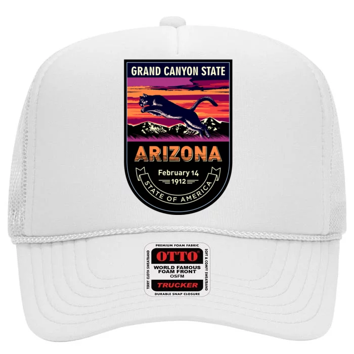 Arizona State Emblem High Crown Mesh Trucker Hat